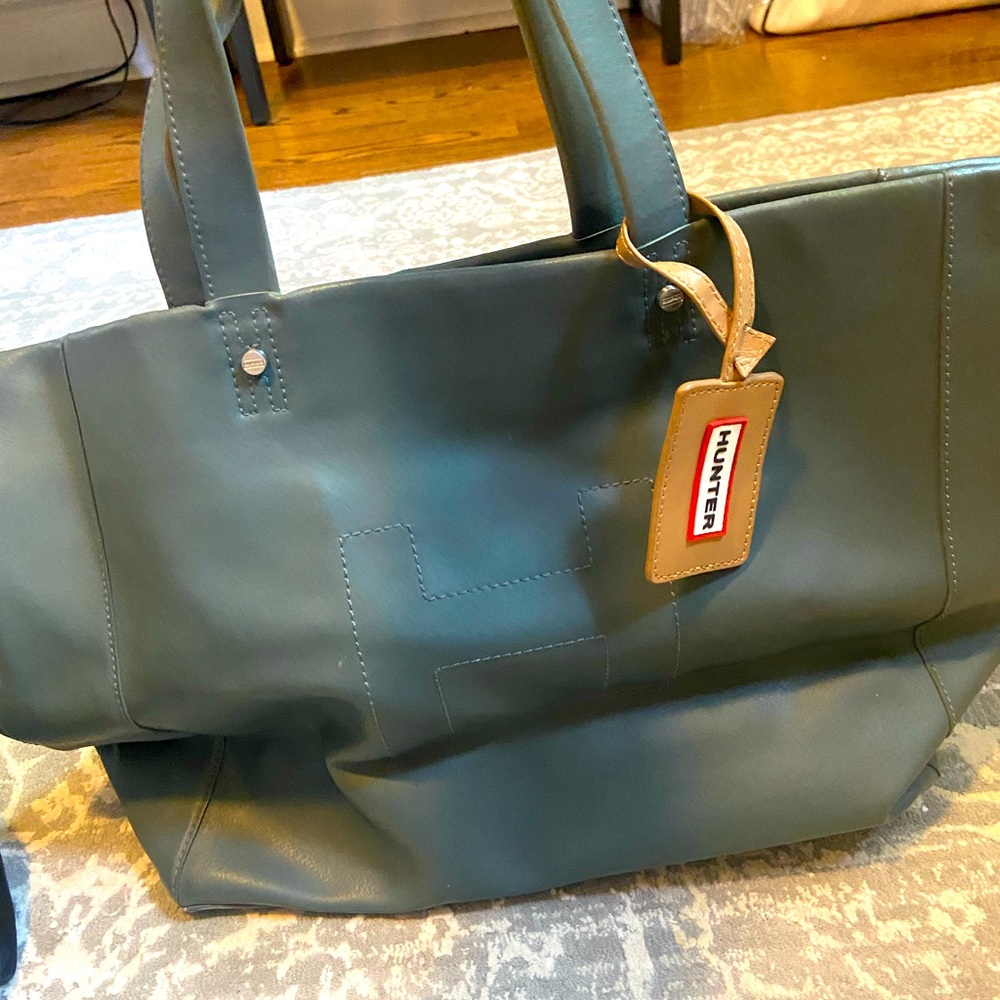 RARE! HUNTER light blue leather bag
